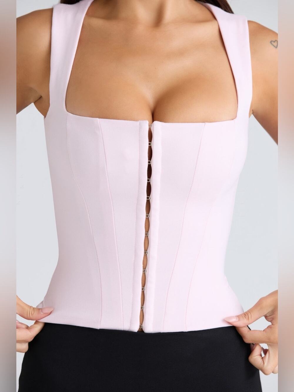 House of CB The Balconette Pink Fitted Corset Top S